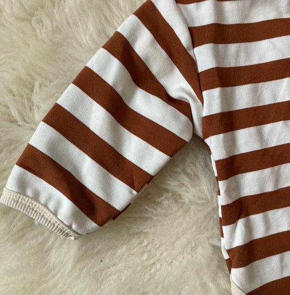 Stripe Long sleeve top (Tan)