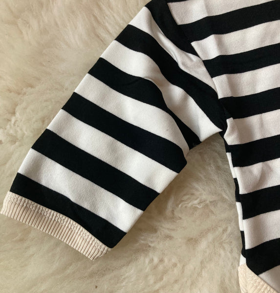 Stripe Long sleeve top (Black)