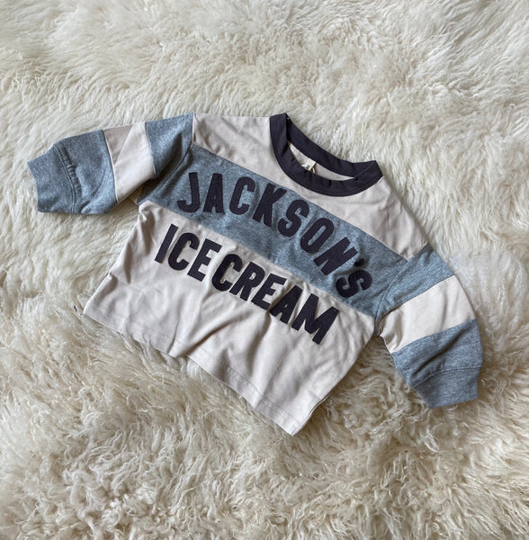 Jackson’s Ice Cream Top (grey & Beige)
