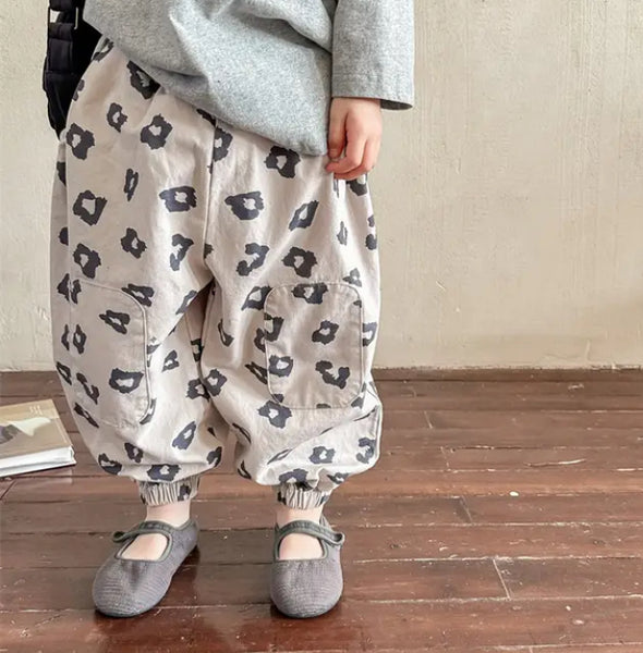 Oversized Animal Trousers (Beige)