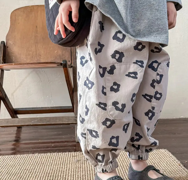 Oversized Animal Trousers (Beige)