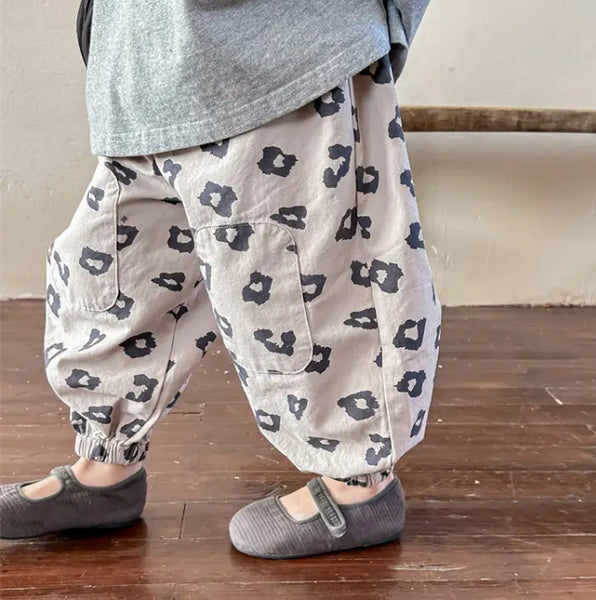 Oversized Animal Trousers (Beige)
