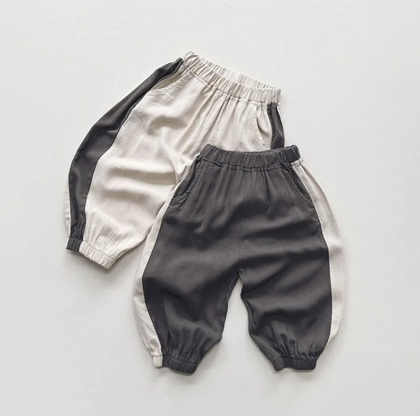 Side Stripe Trousers (Beige)