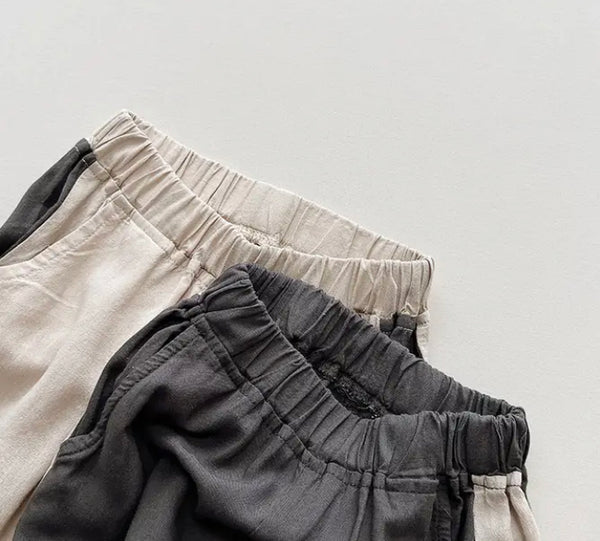 Side Stripe Trousers (Beige)