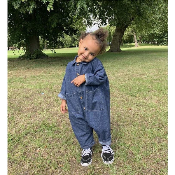 Love My Mummy Overalls (Blue denim)
