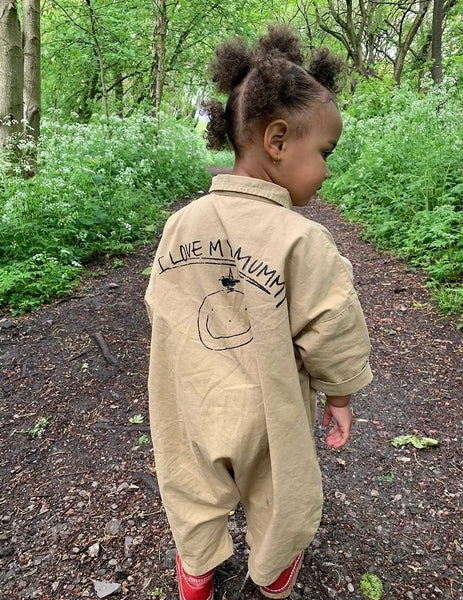 Love My Mummy Overalls (Beige)