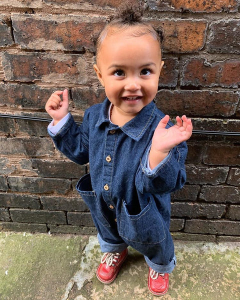 Love My Mummy Overalls (Blue denim)