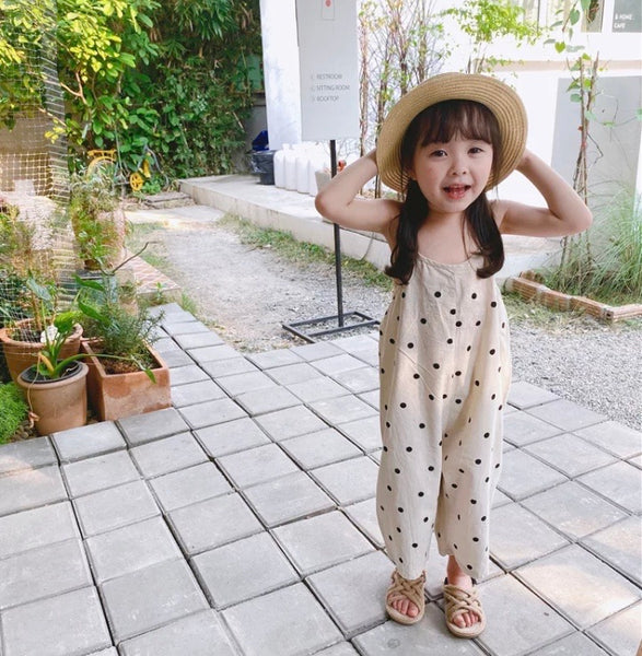 Sling Back Overalls ( Beige & Black)