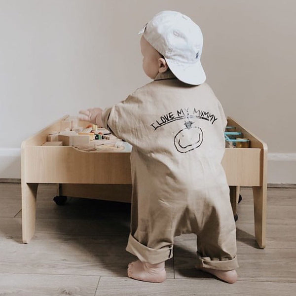 Love My Mummy Overalls (Beige)