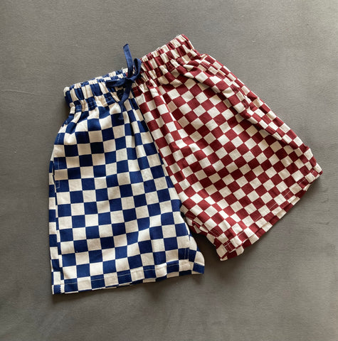 Checkered Dual Shorts