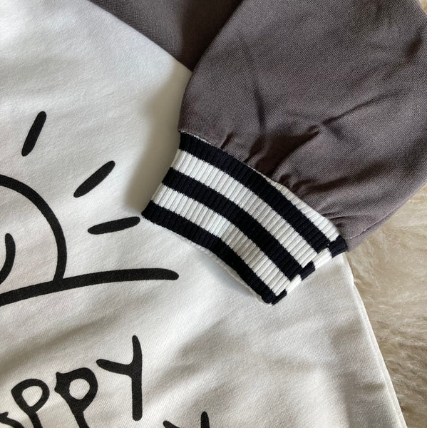 Happy Days Sweatshirt (Pink & Grey)