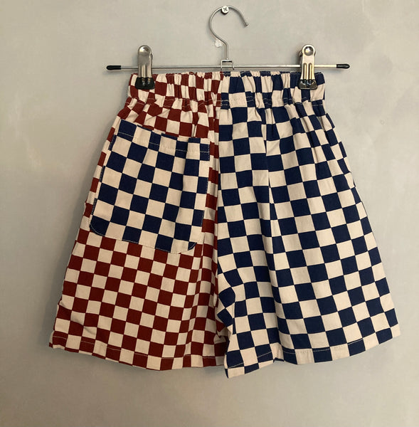 Checkered Dual Shorts