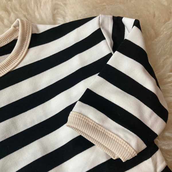 Stripe Long sleeve top (Black)