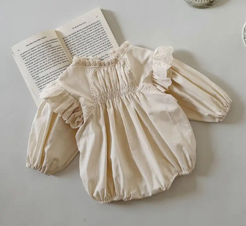 Cream Frill Romper