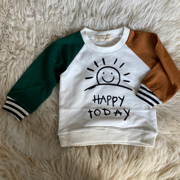 Happy Days Sweatshirt (Pink & Grey)