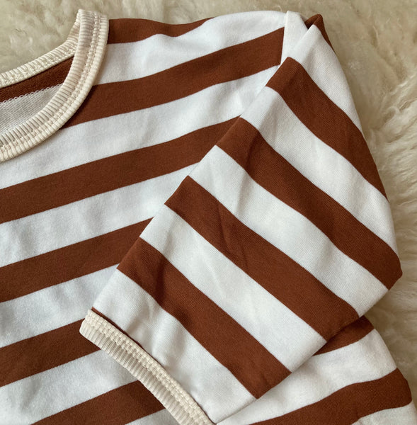 Stripe Long sleeve top (Tan)