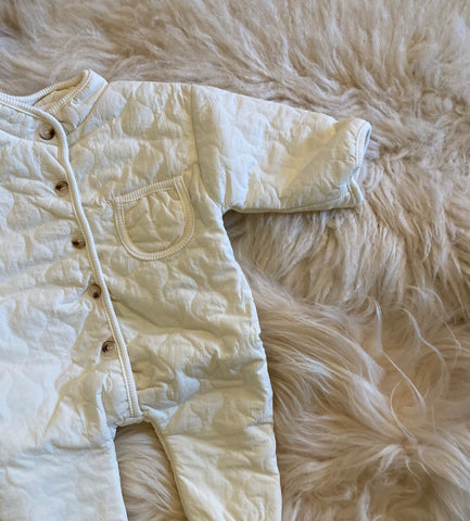 Quilted Pramsuit (Cream)