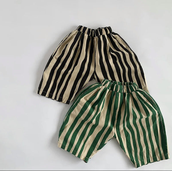 Oversized Stripe Trousers (Green)