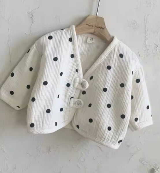 Spotted Baby Jacket (Biscuit)