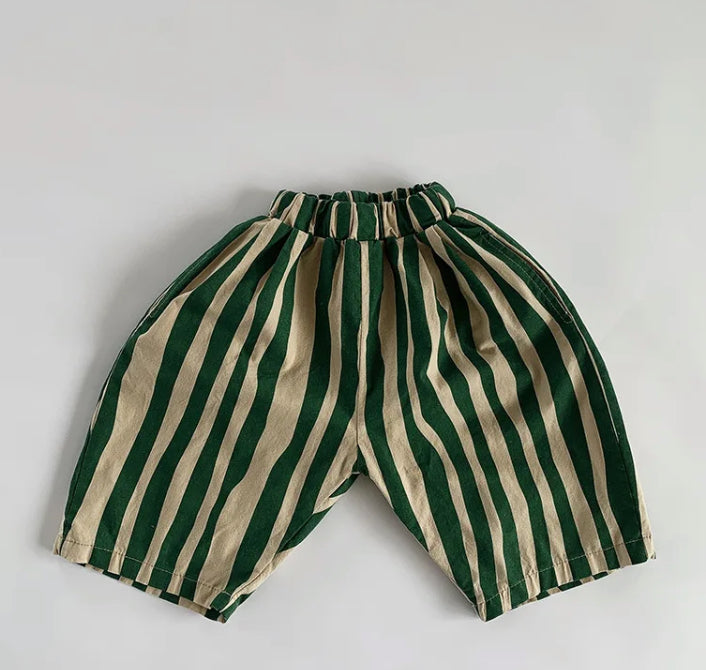 Oversized Stripe Trousers (Green)