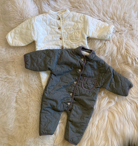 Quilted Pramsuit (Dark Grey)