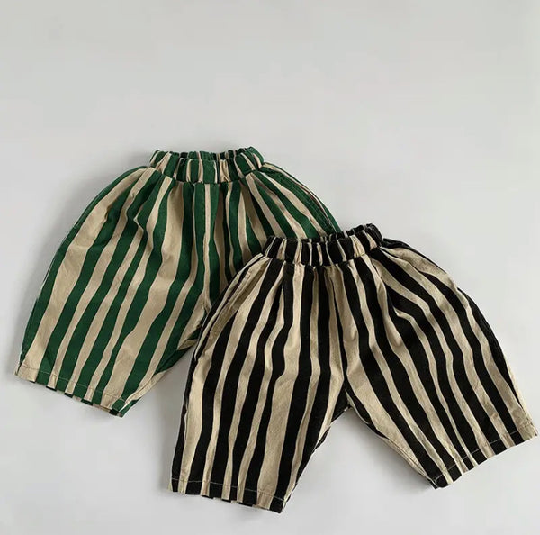 Oversized Stripe Trousers (Black)