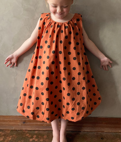 Balloon Orange Dress