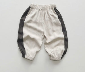 Side Stripe Trousers (Beige)