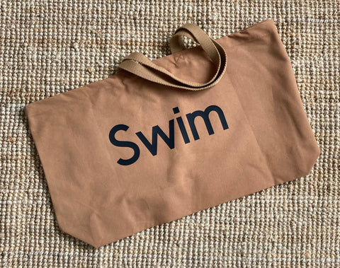 Oversized canvas tote bag- Swim