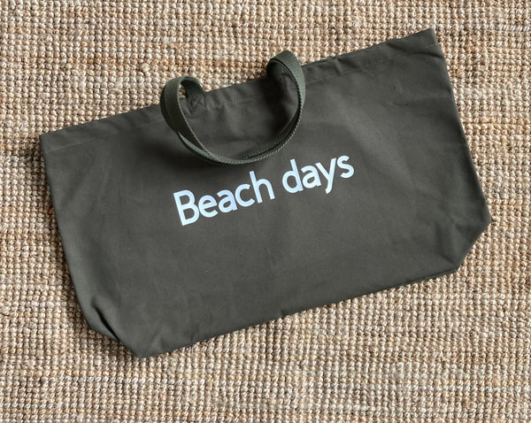 Oversized canvas tote bag- Beach days