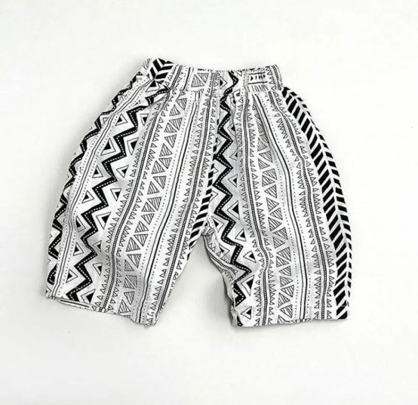 Geometric Trousers (Light Brown)