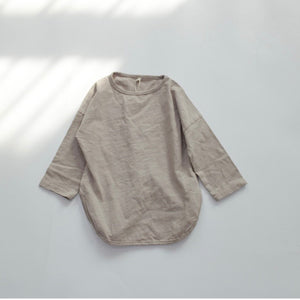 Long Line T-Shirt (Pinky Grey)