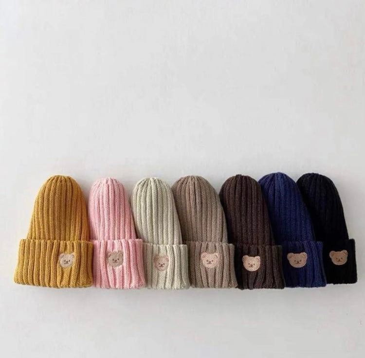 Bear Beanie Hat (Various Colours)