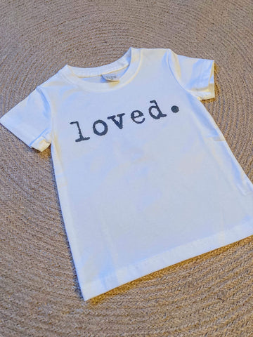 Loved. Motif T-shirt (Cream)