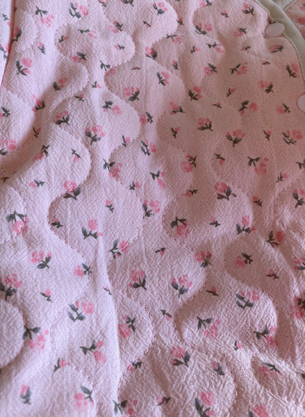 Floral Quilted Pramsuit (Pink) via
