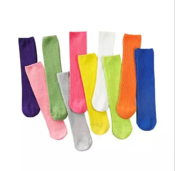 Ribbed knee high socks (Various colours)