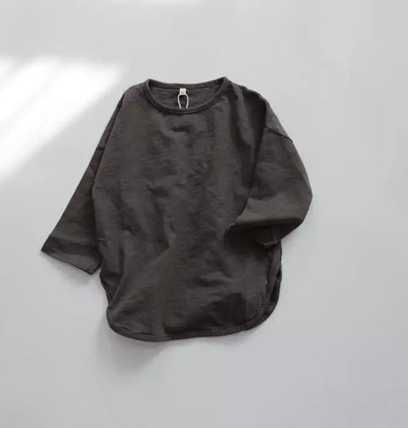 Long Line T-Shirt (Dark Brown)