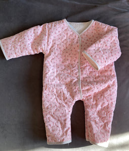 Floral Quilted Pramsuit (Pink)