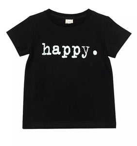 Happy. Motif T-shirt (Black)